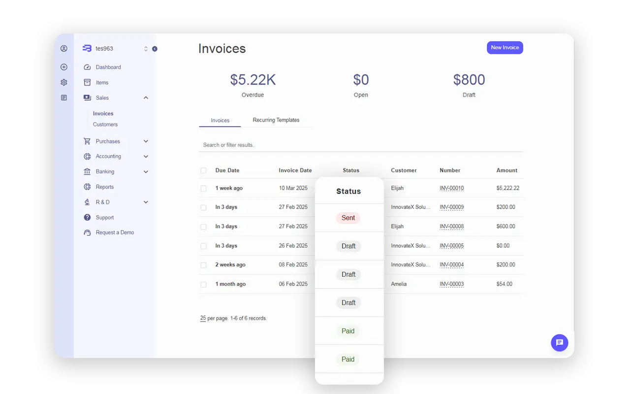 Send and Track Invoices