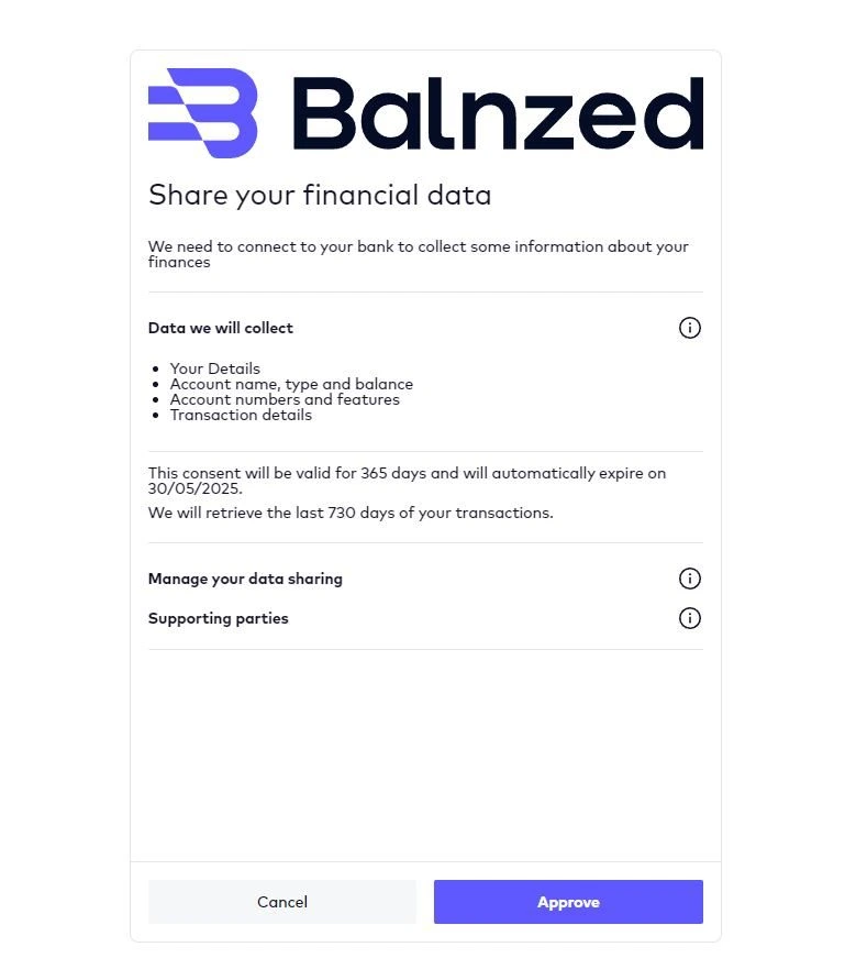 Balnzed signup preview