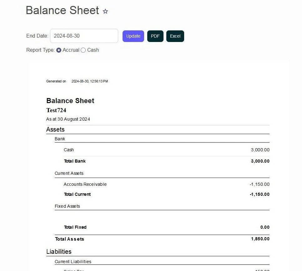 balnzed-Balance-Sheet-Report